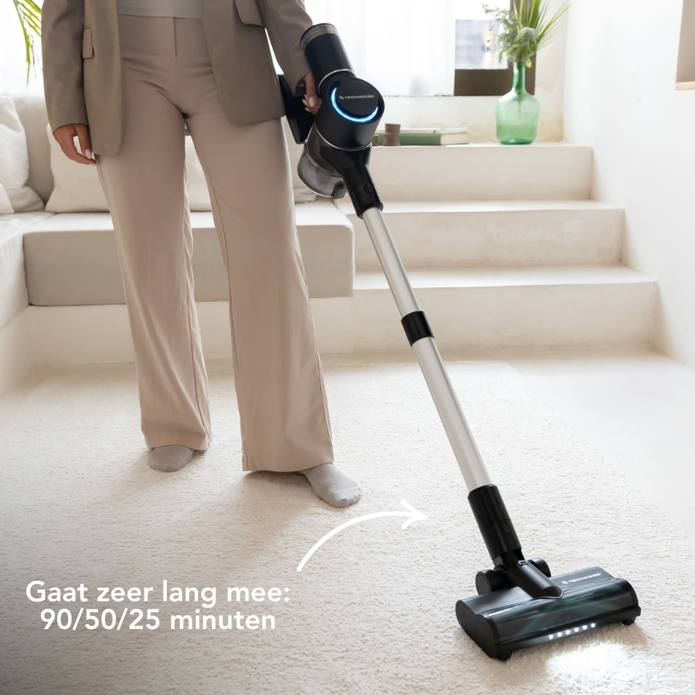 TV1 Aspirapolvere verticale a batteria | 90 minuti di durata della batteria