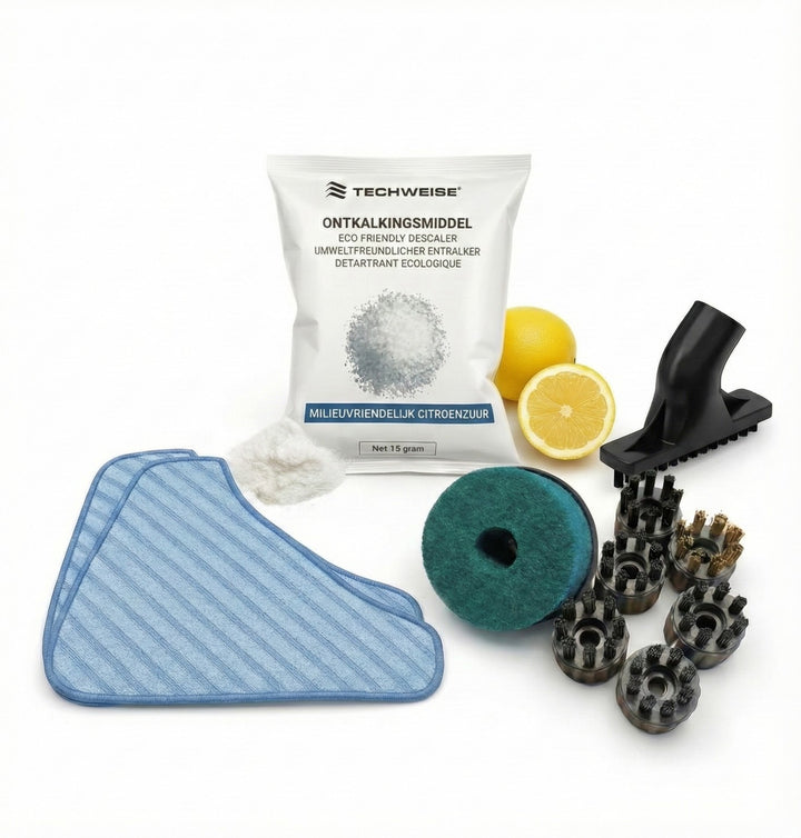 Pacchetto accessori TS2: spazzole aggiuntive, decalcificante & panni mop